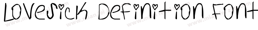Lovesick Definition Font字体转换